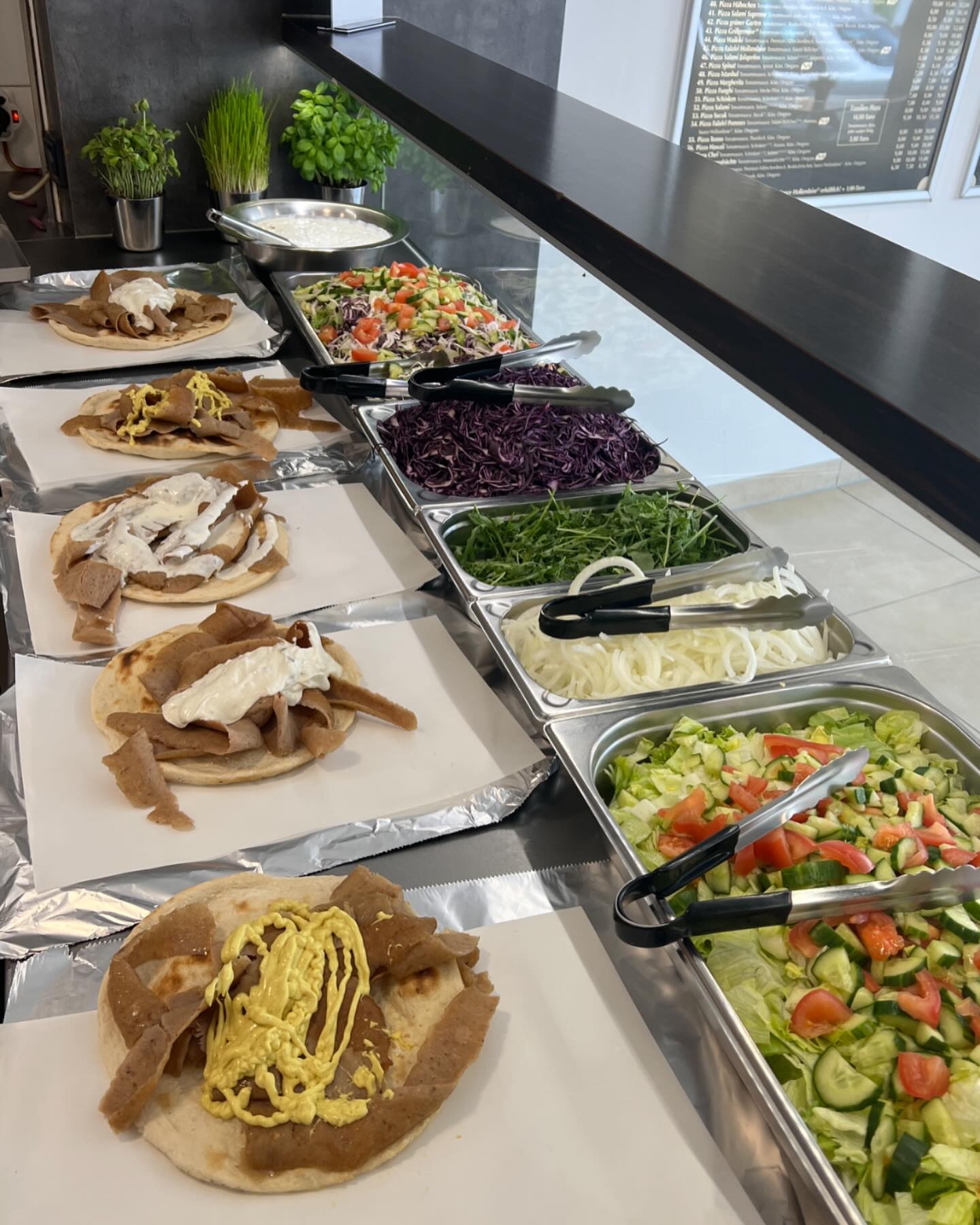 Sitzbereich der Pizzeria